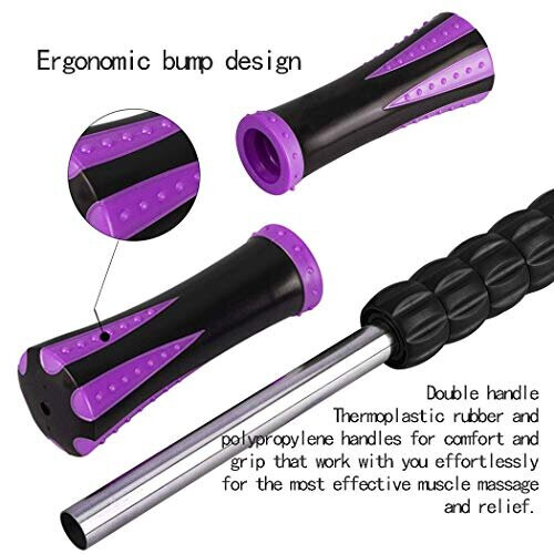 Muscle Roller Stick, BUDDYGO Massage Stick Roller for Deep Tissue and Trigger Point Hamstring