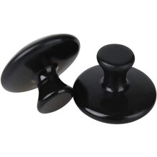 ANCLLO 2Pcs Hot Stones Mushroom Shaped Massage Stones Warmer Natural Hot Stones Tools for Body Face for Essential Massage Spa Massage Therapy Bla