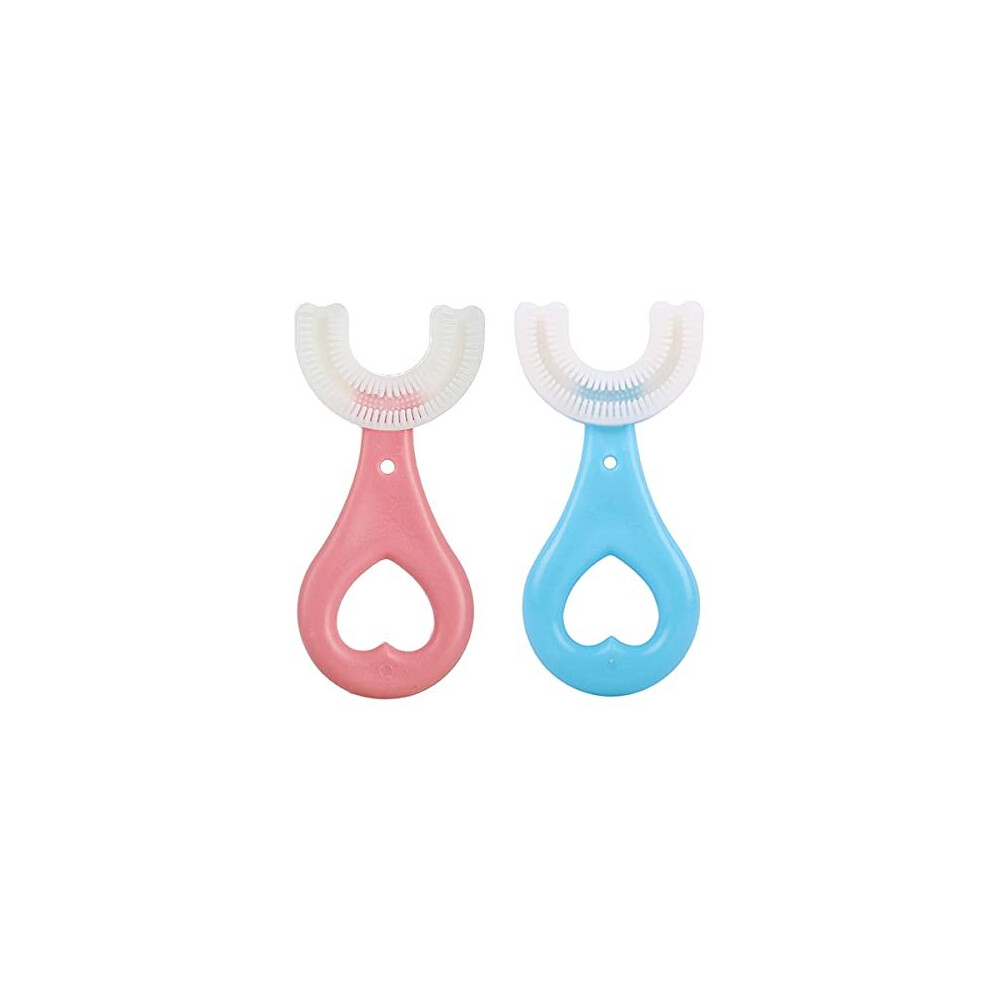 Zalujmus Kids U-Shaped Whole Mouth Teeth Brush, Silicone Bristles Massage Gums, All-Round Cleaning (For Kids 2-6Y)