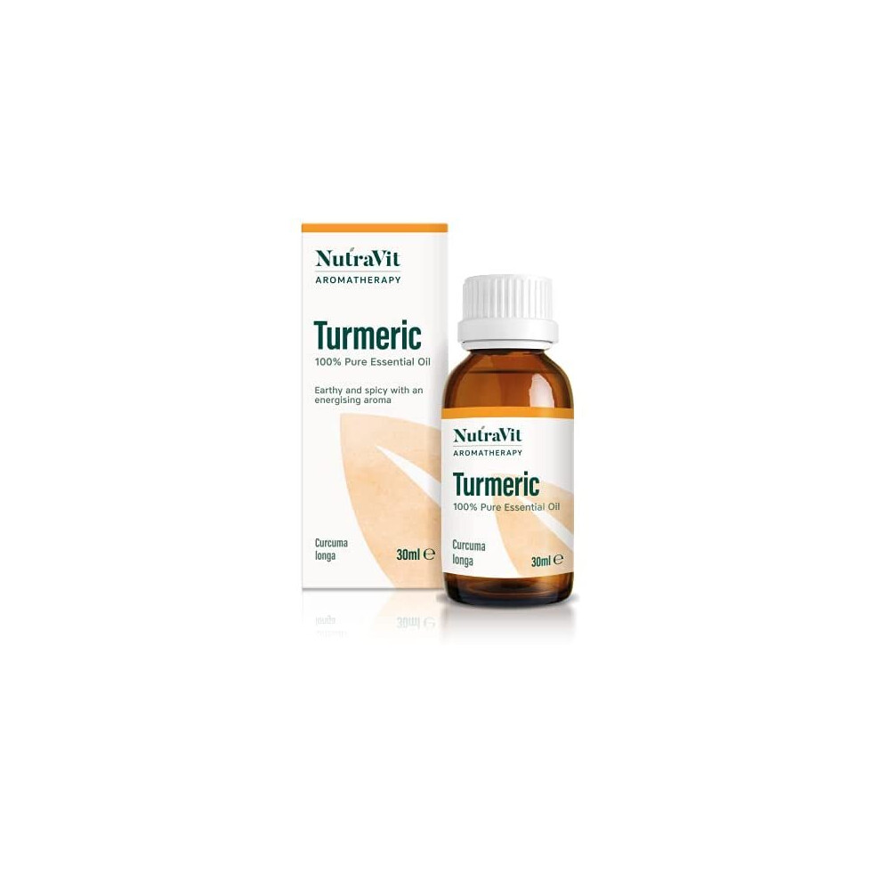 Nutravit - Indian Turmeric Oil | 100% Pure Turmeric Essential Oil - 30Ml - Therapeutic Grade Aromatherapy Oil - Diffuser, Humidifier & Massage |