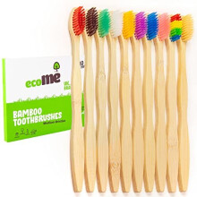 Bamboo Toothbrushes | 10 Pack | BPA Free Medium Bristles | Eco-Friendly & Biodegradable | Recyclable Eco Toothbrush Kids & Adults in Cool Colours