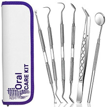 Candure Plaque Removal Kit Calculus Stain Remover at Home, Mouth Mirror Pick Tool Oral Care for Personal Use