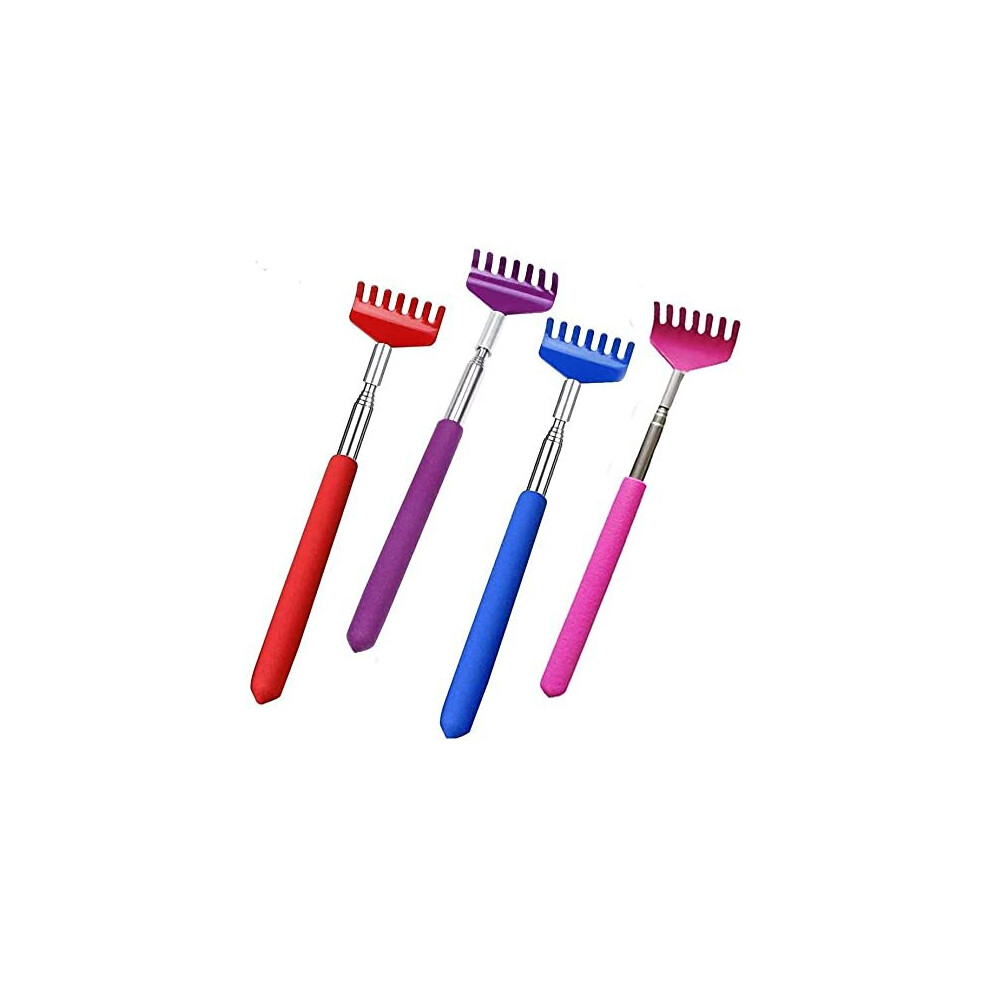 Photos - Bath Sponge 4 Pcs Back Scratcher, Stainless Steel Telescopic Back Scratcher, Portable Back Scraper, Extendable Back Scratchers for The H