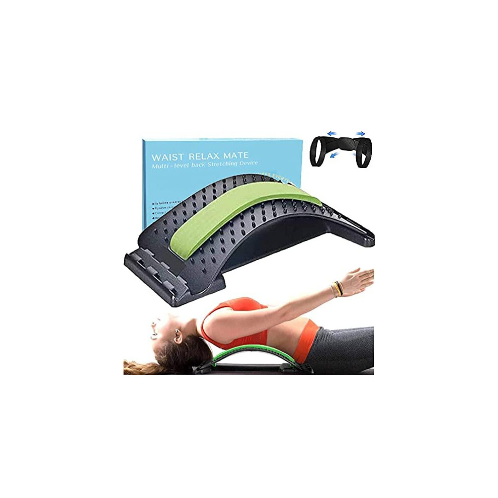 Hotoy Back Stretcher, Lumbar Support, Back Massager, Orthopedic Back Stretcher For Back Relaxation And Lower Back Pain Relief,Sciatica, 3 Levels