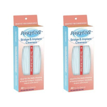 Fil Dentaire Proxysoft pour Bridges et Implants 2 Packs - Fil Fils pour Bridges, Implants, Appareils Dentaires avec Brosse Proxy Épaissie