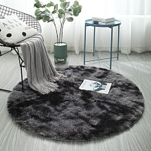 (black, 80*80cm) Large Circle Round Rug Circular Carpet Soft Fur Fluffy Sheepskin Floor Home Mat!