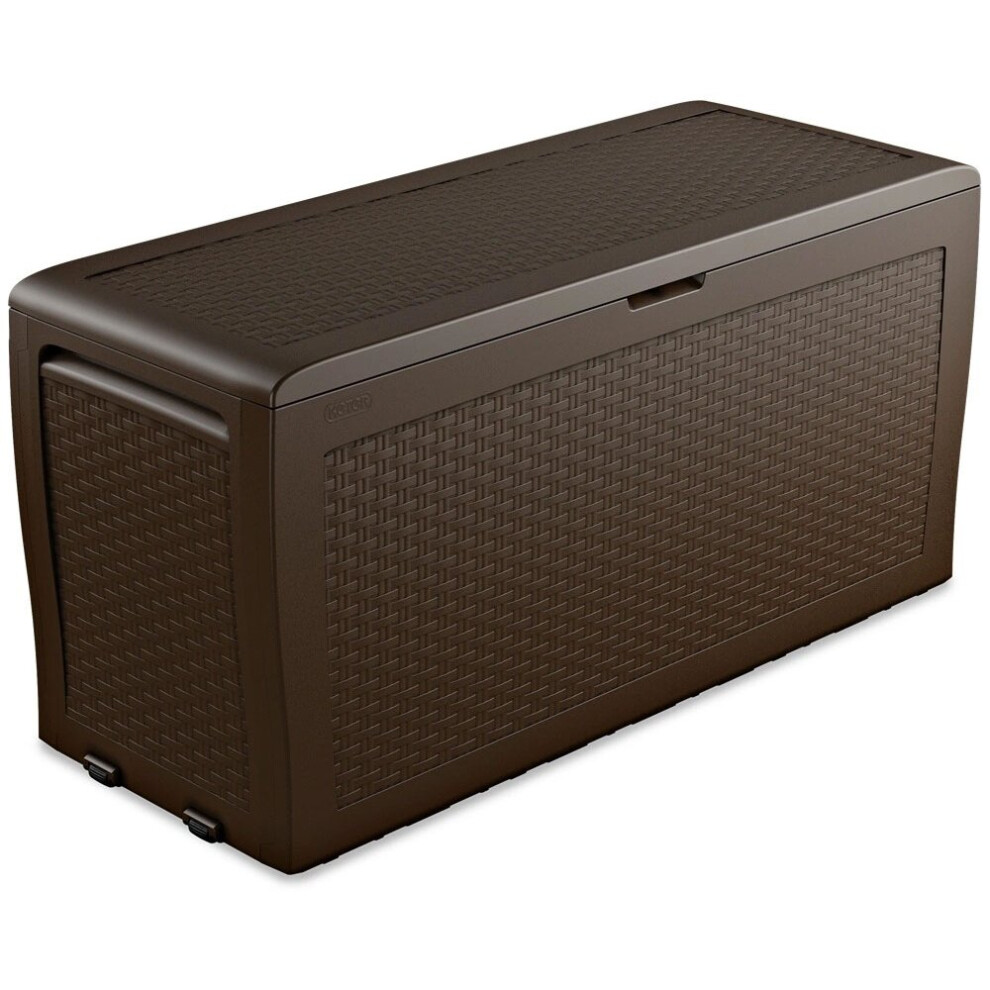 Keter Storage Box Samoa 270L Brown Outdoor Garden Patio Cushion Box