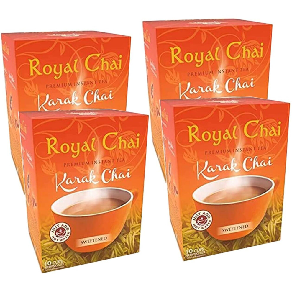 (Pack of 4	) Royal Chai Karak Chai Sweetened 200g