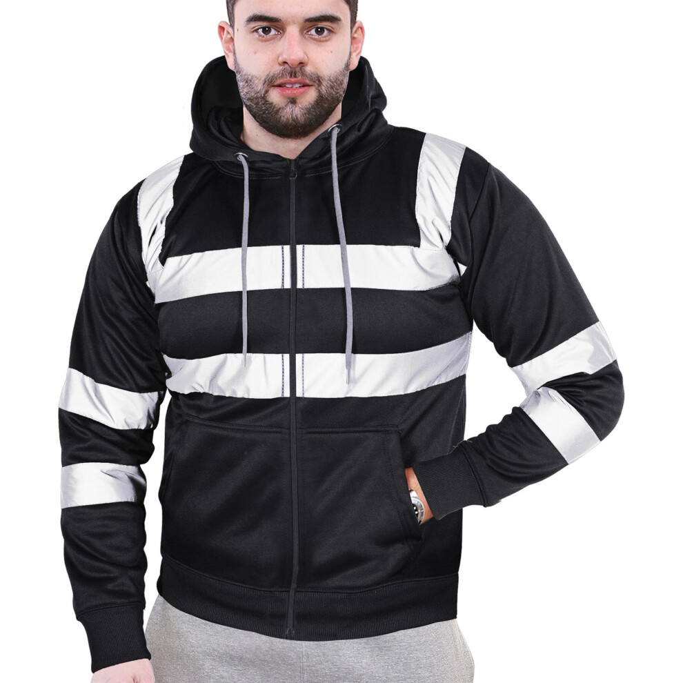 (3Xl, Black) Mens High Visibilty Pullover Safety Zipper S-4Xl 5059151231844
