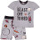 (9-10 Years) Boys Rocket Spaceship Blast Off Grey Pyjamas 1