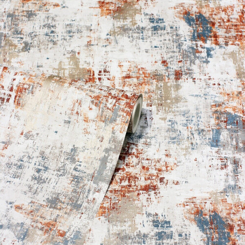 Arthouse Abstract Texture Wallpaper Copper / Navy Arthouse 297406 1