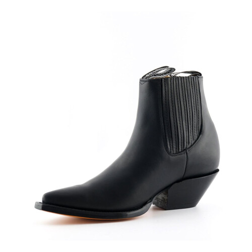 (42) Grinders Black Mustang Slip On Cowboy Ankle Boot 1
