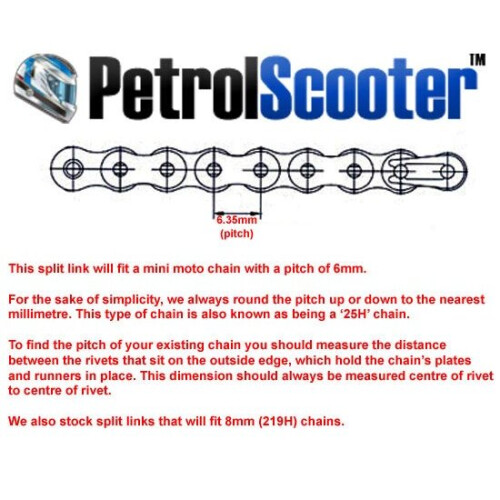 Chain Split Link 6mm x 5 Mini Moto 2