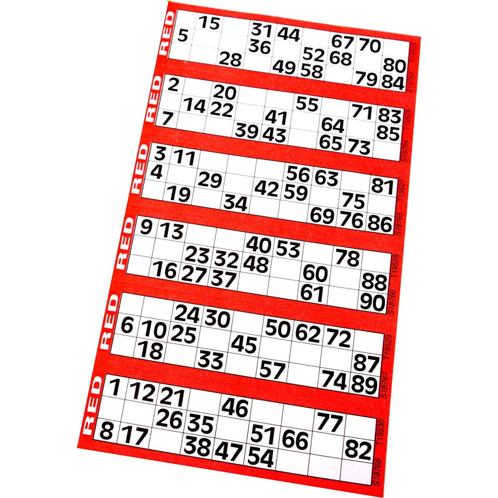 Thomas & Anca Club Supplies 600 Bingo Tickets - Pad of Red 6 to View Flyers