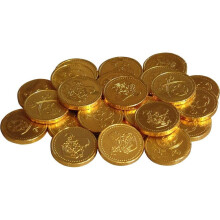 50 x Gold Foil Pirates Themed Milk Chocolate Money Coins Loot, Party Bag Fillers, Pinata prizes, Easter Egg Hunts