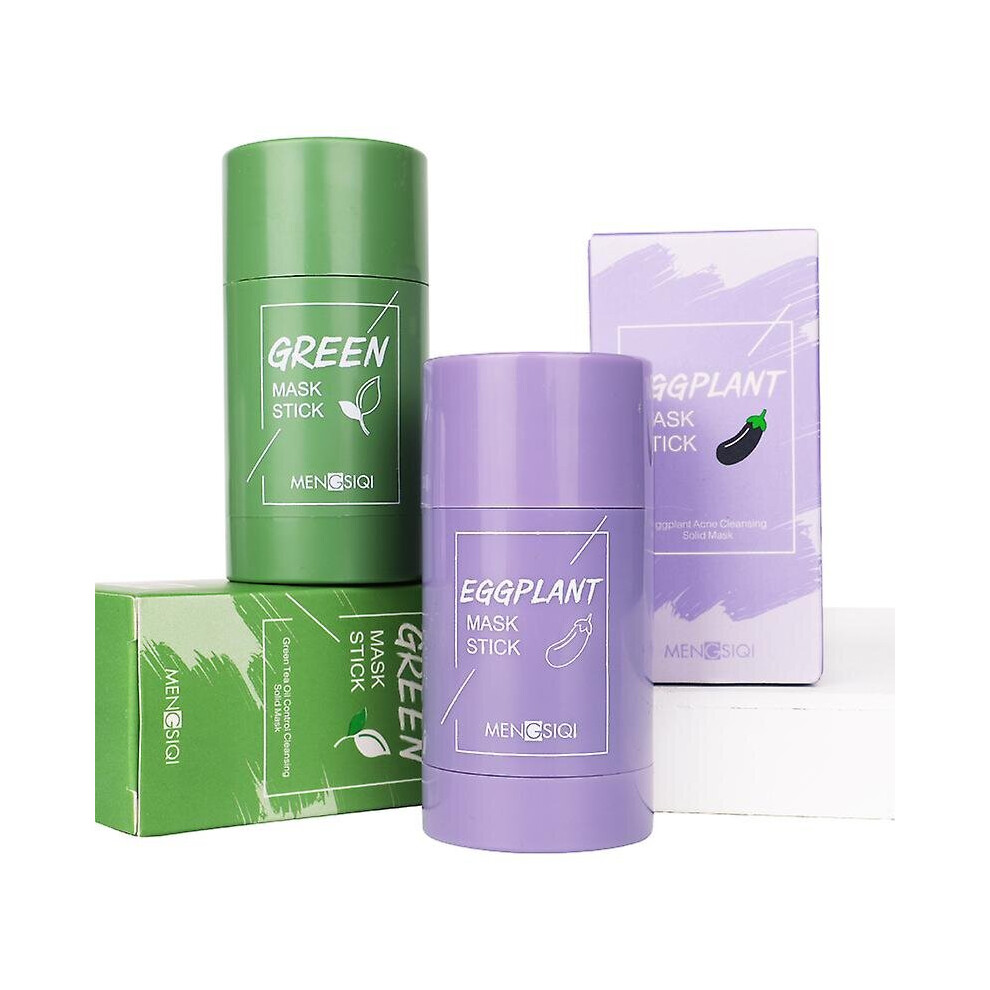Green Tea Mask Solid Face Cleansing Mask Stick Oil Control Moisturizing Mud Mask