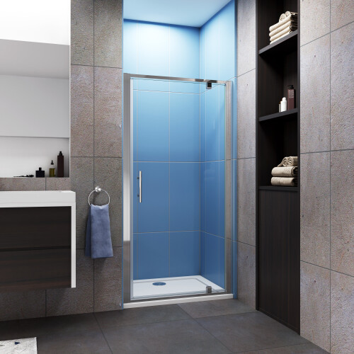 (860mm) Pivot Hinge Shower Enclosure Glass Door