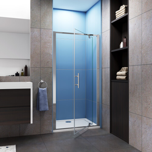 (860mm) Pivot Hinge Shower Enclosure Glass Door 2