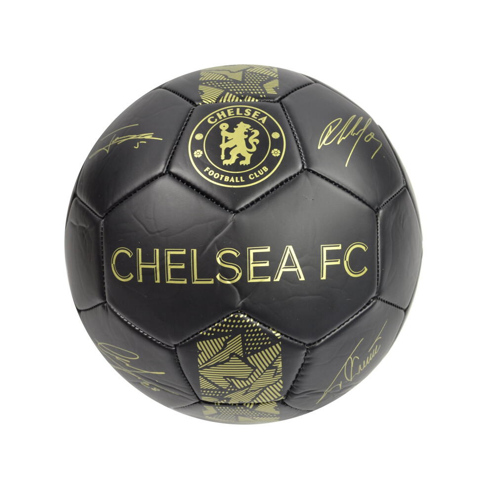 Chelsea FC Phantom Signature Ball Black Gold Size 5