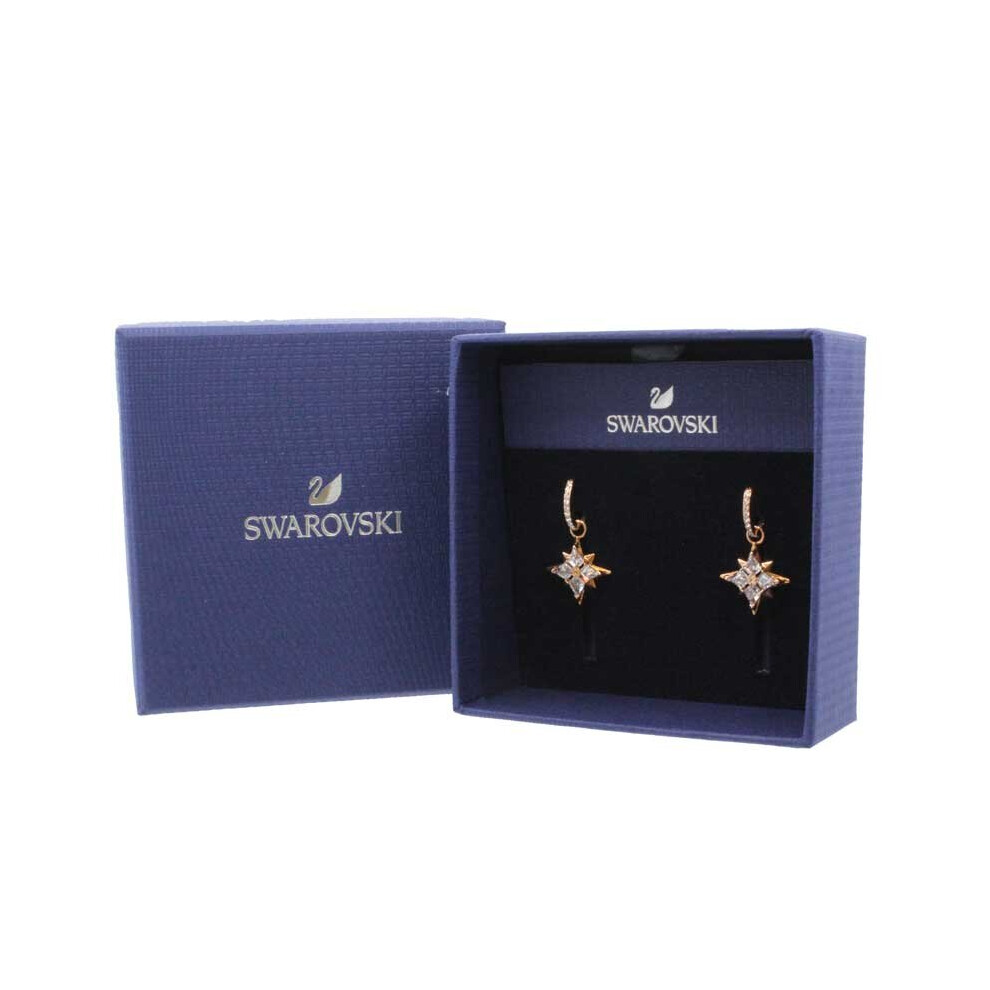 Swarovski Symbolic Star Rose Gold Hoop Earrings