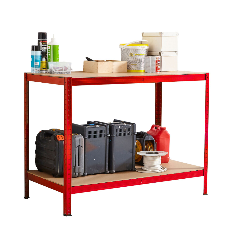Neo Red Metal Garage Workbench