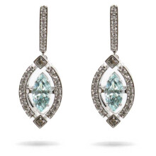 Swarovski Sparkling Dance Collection Silver & Blue Earrings