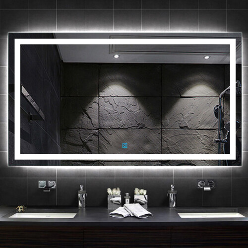 (600x800mm) Large LED Bathroom Mirrors with Lights Demister