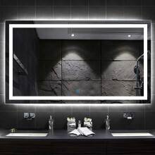 (1000x600mm) Large LED Bathroom Mirrors with Lights Demister