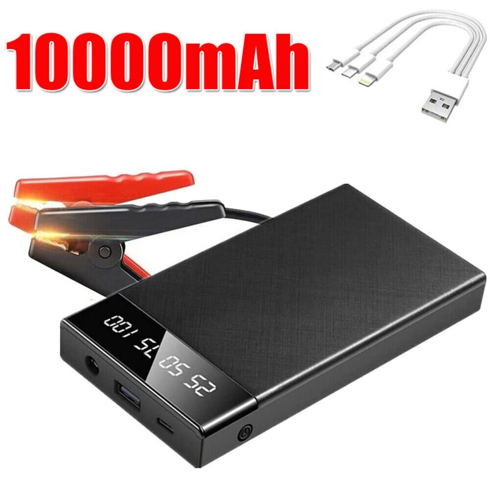 10000mAh Car Jump Starter 12V Portable Power Bank Car Battery Booster