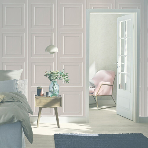Beaded Panel Wallpaper Grey Rasch 279282 2