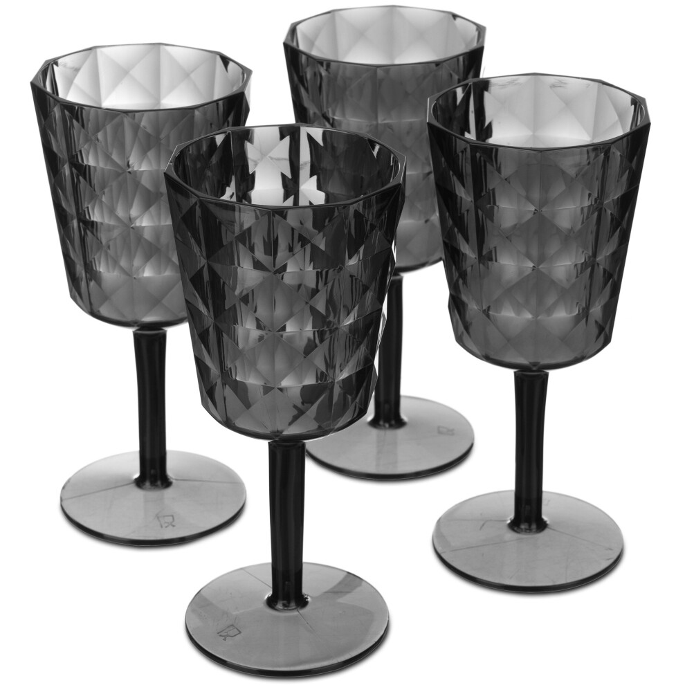 Set of 4 Reusable Plastic Wine Glasses