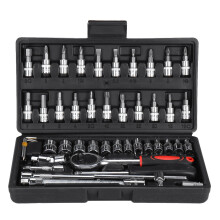 New 46pcs Socket Ratchet Wrench Set Drive Flexiable Car Repairing Wrench Tools Kit