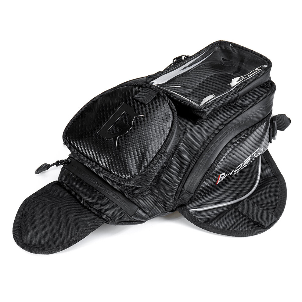 New Magnetic Fuel Tank Bag Motorcycle Oil Saddlebags Touch Screen Phone Storage Bag Black 762179086215