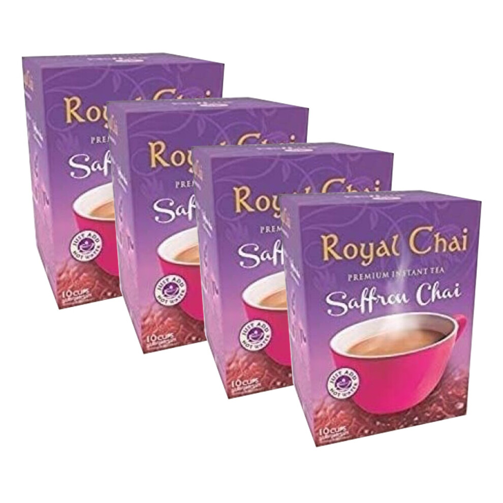 (Pack of 4	) Royal Chai Saffron Unsweetened 180g