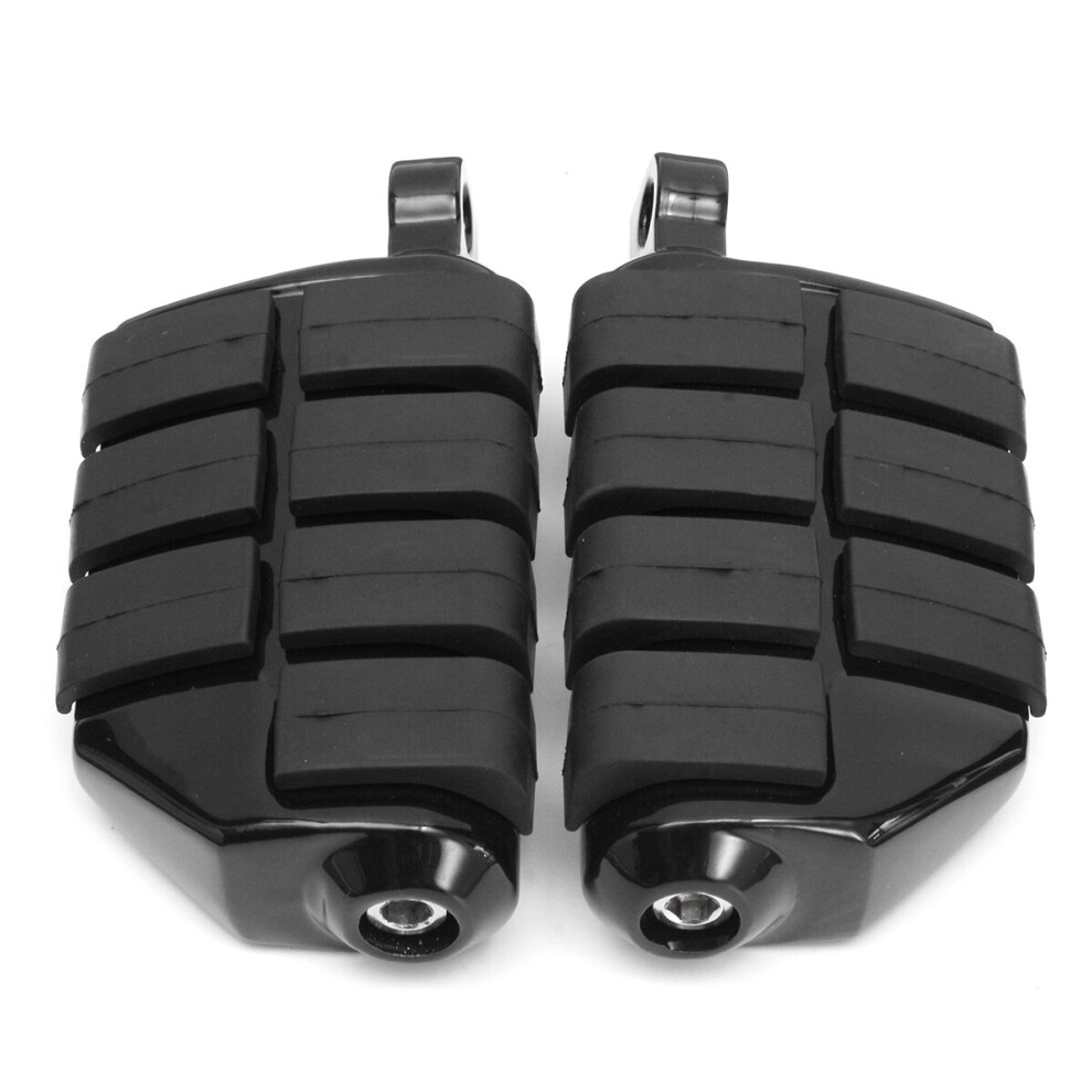 New Motorcycle Left & Right Sides Foot Peg Pedal For Harley/Honda/Yamaha Black 762179084099