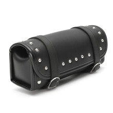 Nueva horquilla delantera y trasera negra para motocicleta bolsa de asiento para Harley Softail Sportster Dyna