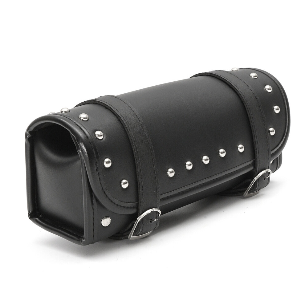 New Motorcycle Front Rear Fork Tool Saddle Bag For Harley Softail Sportster Dyna Black 762179066705