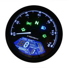Nieuwe 12000RPM Motorfiets LCD Digitale Snelheidsmeter Toerenteller Kilometerstand Cafe Racer Motor