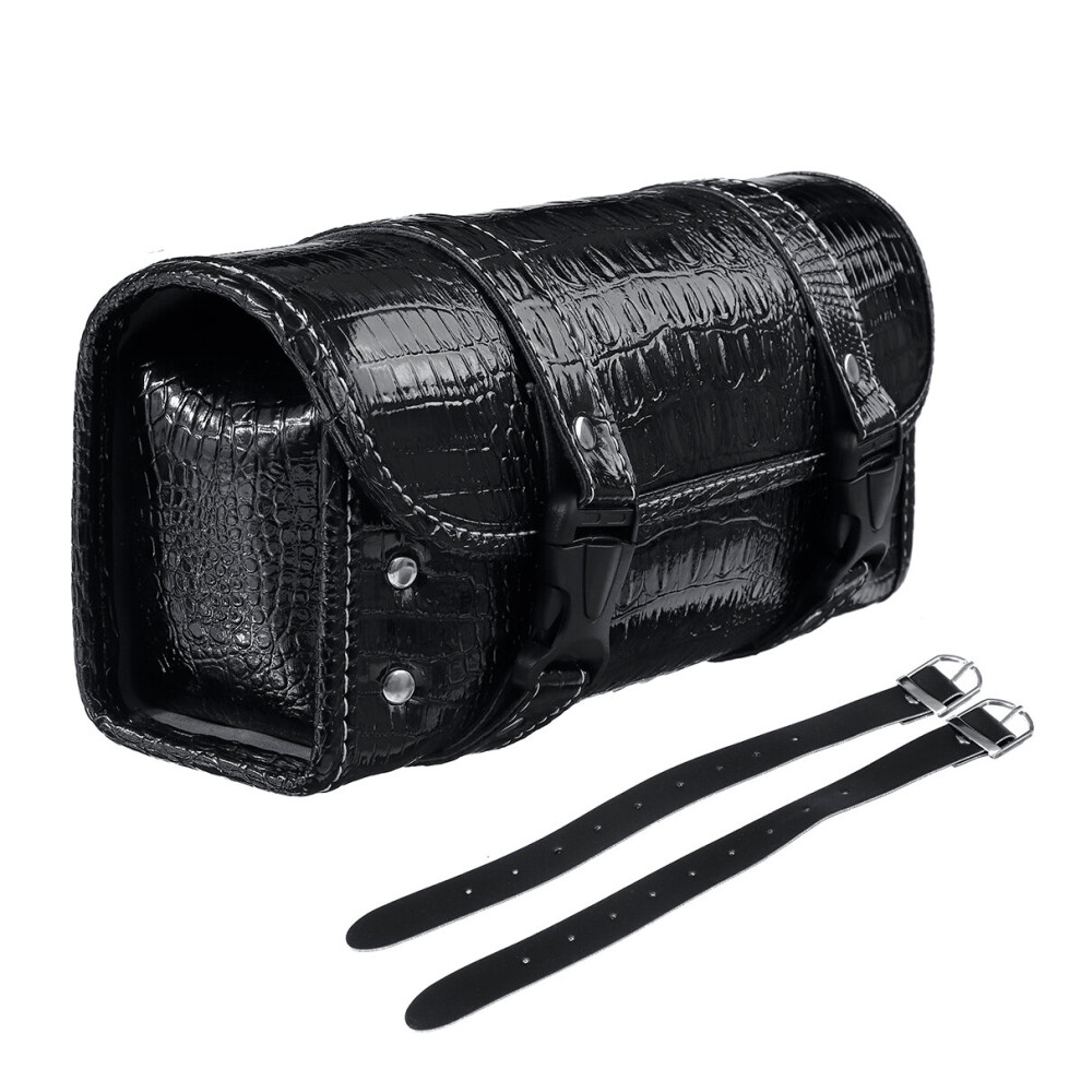 New Universal Pu Leather Motorcycle Saddlebags Bags Rider Motorbike Panniers Luggage Black 762179062073