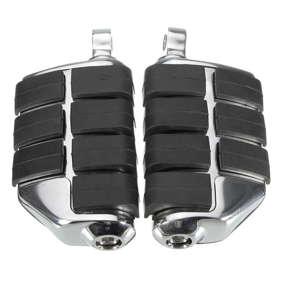 New Chrome Motorcycle Front&Rear Footrest Pegs Pedals For Harley Davidson 762179089605