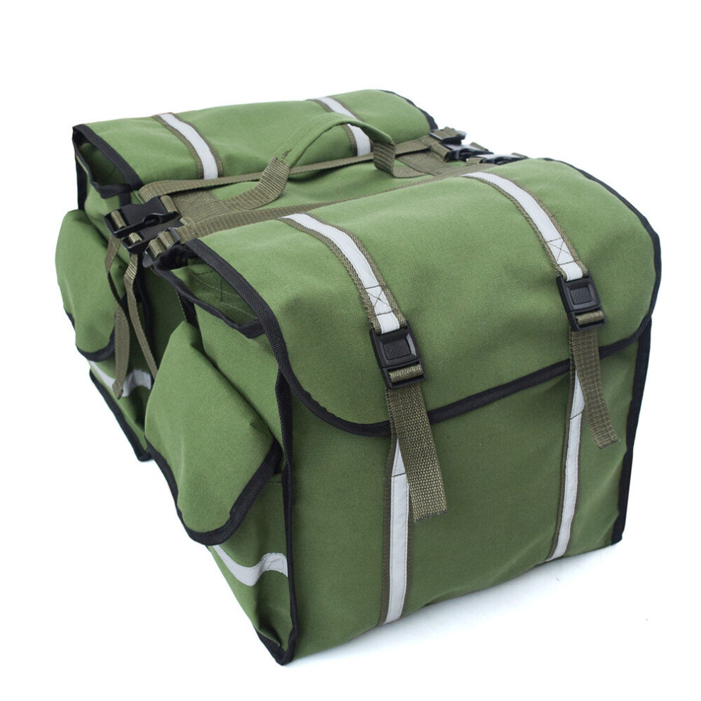 New Motorcycle Bicycle Saddlebags Rear Seat Tail Storage Pouch Reflective Binding Travel Bag 762179084693