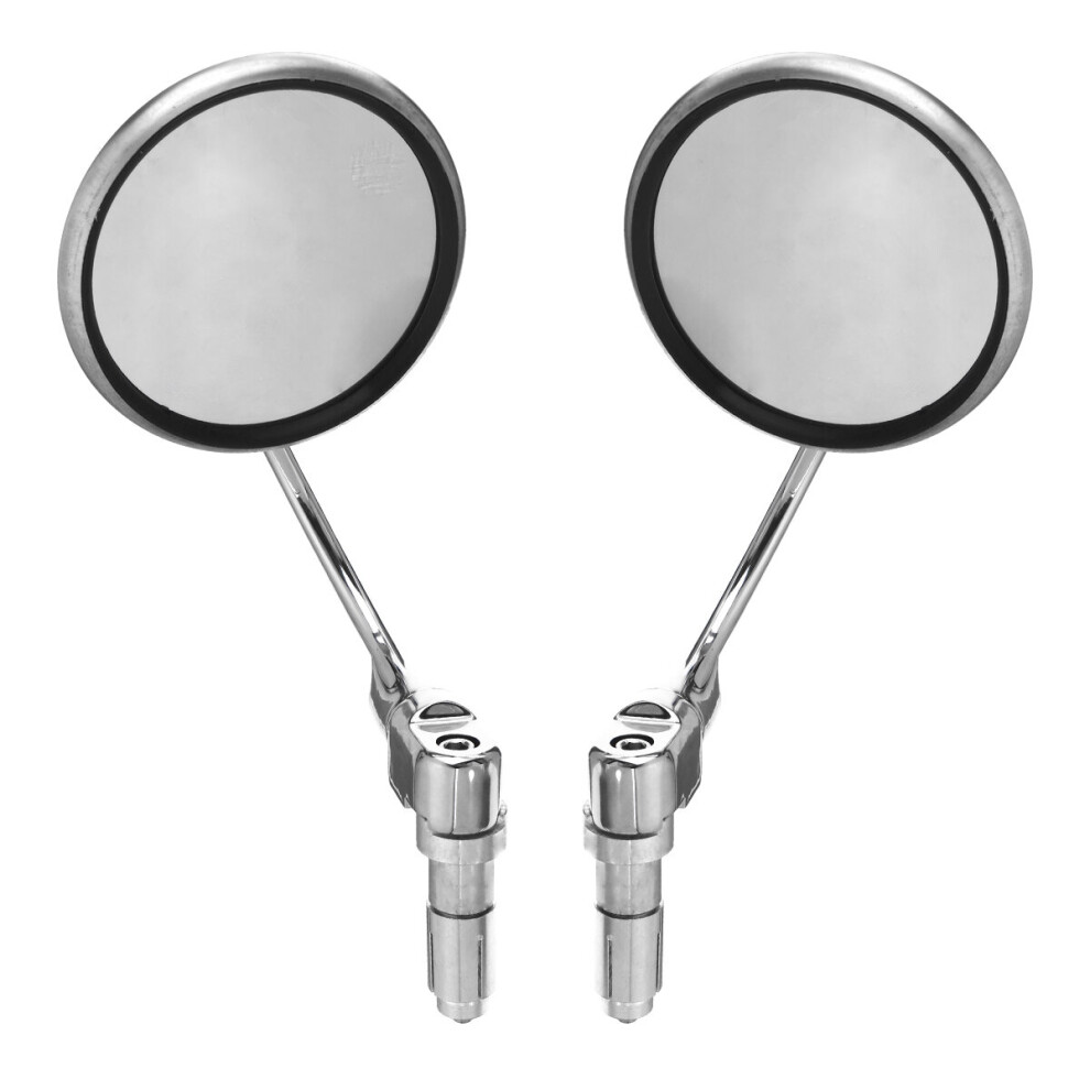 New 7/8 Inch 22Mm Pair Motorcycle Hanlde Bar End Mirrors For Suzuki/Yamaha/Honda/Kawasaki Cafe Racer Bobber Custom 762179085041