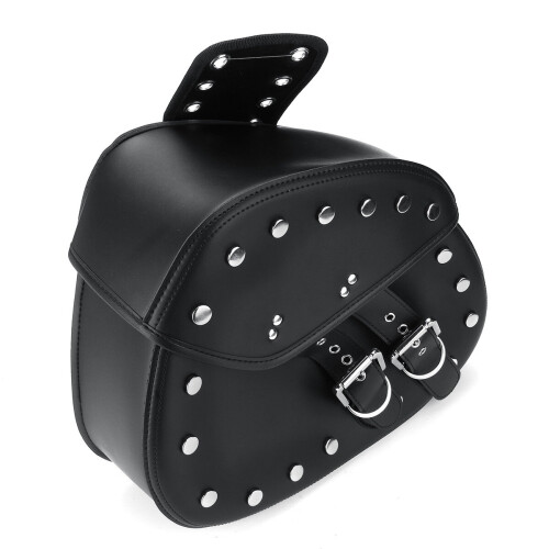 New 2pcs Universal Motorcycle PU Leather Saddlebags Side Storage Tool Bag For Harley 2