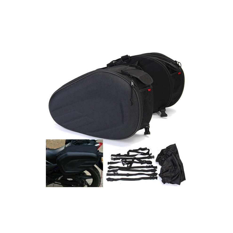 New 36-58L Motorcycle Motor Bike Saddlebags Soft Saddle Bag Side Seat Luggage 762179096993