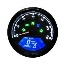 Nieuwe 12000RPM Waterdichte LCD Digitale Motorfiets Snelheidsmeter Odometer Toerenteller MPH/KMH Universeel