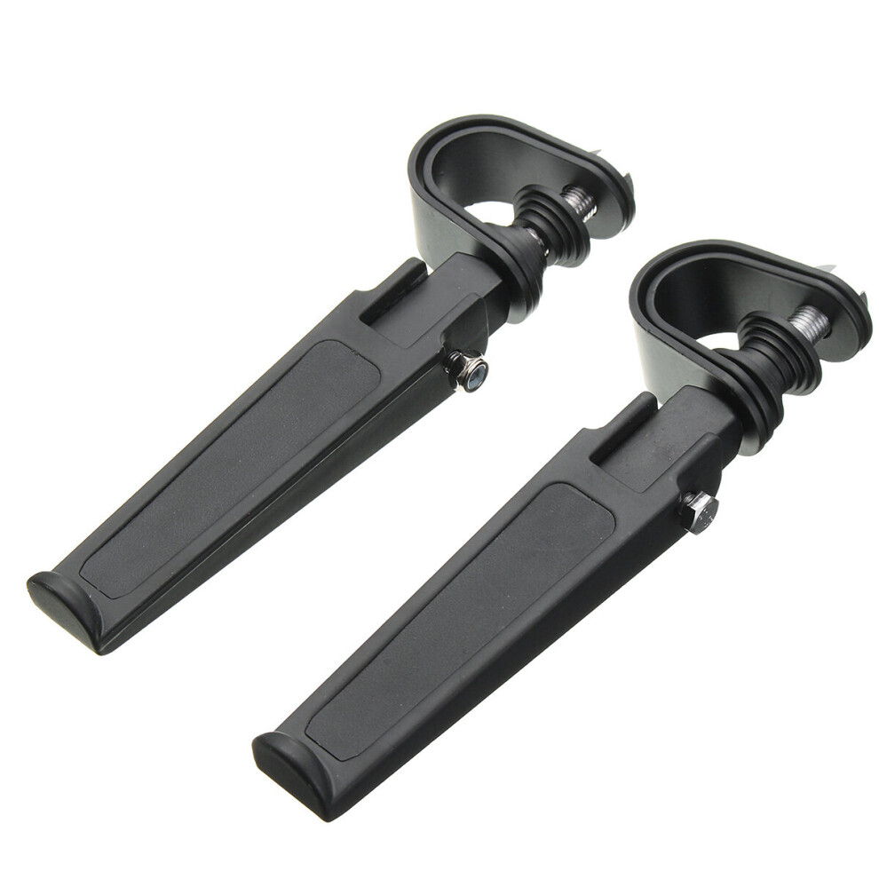New 1Inch 1-1/4Inch Universal Motorcycle Clamp On Foot Pegs For Haley/Honda Black 762179083467