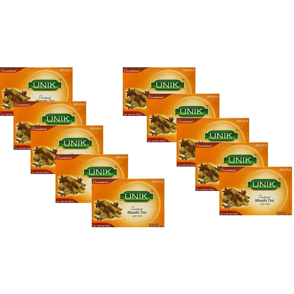 (Pack of 10	) Unik Masala Tea Unsweetened 140g