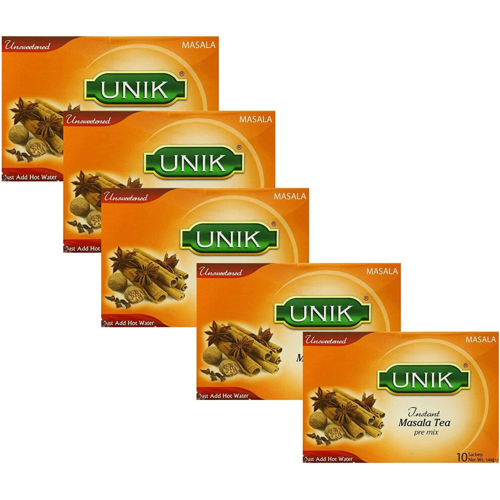 (Pack of 5	) Unik Masala Tea Unsweetened 140g