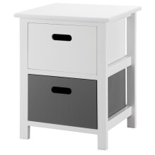 (2 Drawer) LIVIVO Wooden Storage Cabinet Unit Stand Cupboard Drawer Organiser Bedside Nightstand