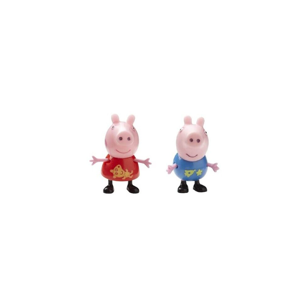 Disney Peppa Pig Theme Park Figures Peppa With Teddy Motif And George
